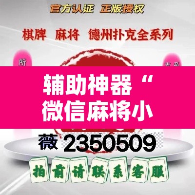 辅助神器“微信麻将小程序万能开挂器	”其实确实有挂