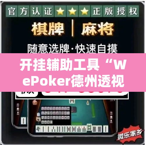 开挂辅助工具“WePoker德州透视挂”(透视挂)辅助透视教程