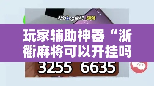 玩家辅助神器“浙衢麻将可以开挂吗”其实确实有挂