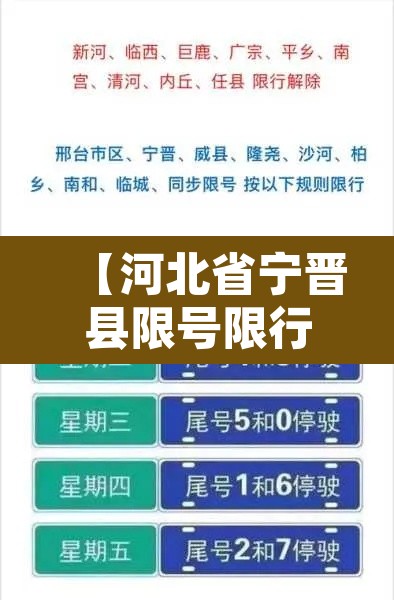 【河北省宁晋县限号限行,河北省宁晋县限号限行吗】