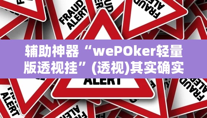 辅助神器“wePOker轻量版透视挂”(透视)其实确实有挂