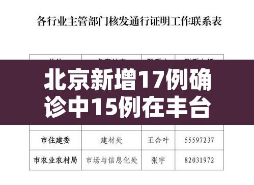 北京新增17例确诊中15例在丰台›北京新增7例确诊6例在丰台
