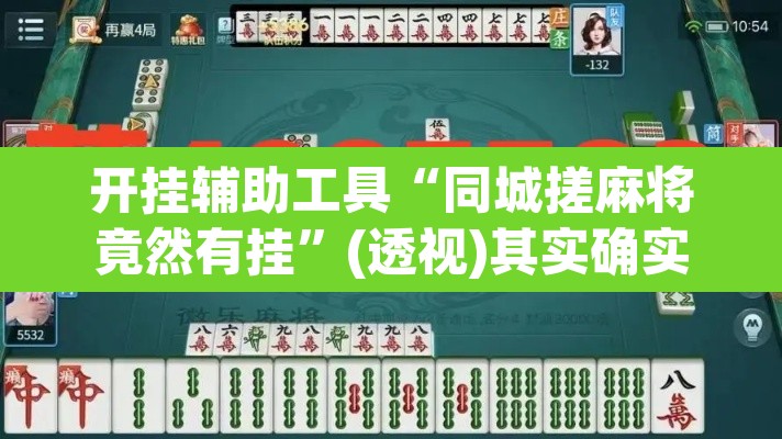开挂辅助工具“同城搓麻将竟然有挂”(透视)其实确实有挂