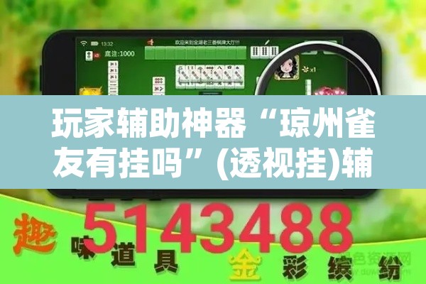 玩家辅助神器“琼州雀友有挂吗”(透视挂)辅助透视教程