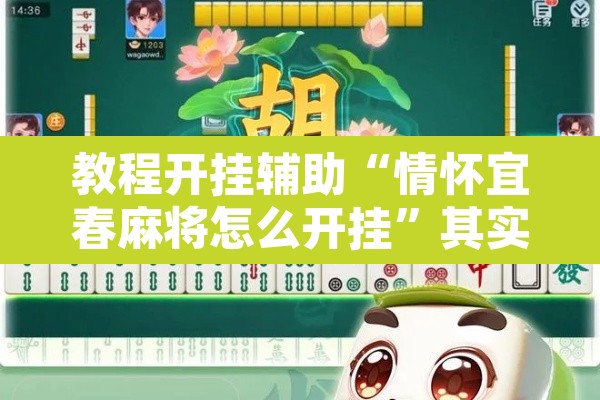 教程开挂辅助“情怀宜春麻将怎么开挂”其实确实有挂