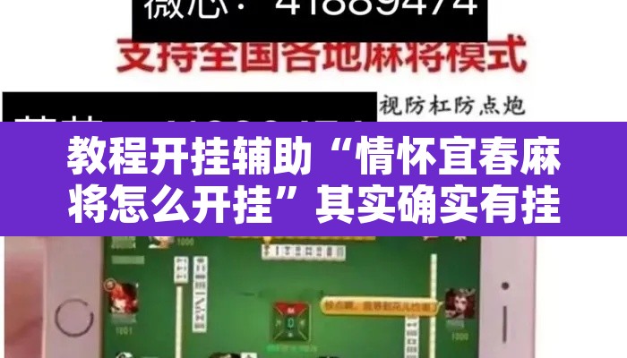 教程开挂辅助“情怀宜春麻将怎么开挂	”其实确实有挂