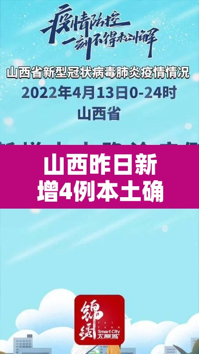 山西昨日新增4例本土确诊 → 山西昨日新增1例确诊病例