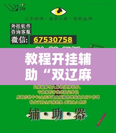 教程开挂辅助“双辽麻将辅助软件”其实确实有挂