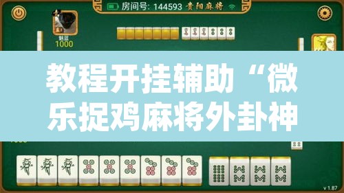 教程开挂辅助“微乐捉鸡麻将外卦神器下载安装免费”(透视)其实确实有挂