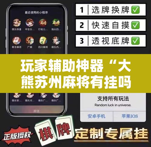 玩家辅助神器“大熊苏州麻将有挂吗”开挂辅助脚本+详细开挂安装教程