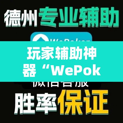 玩家辅助神器“WePoker辅助透视	”(透视挂)辅助透视教程