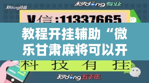 教程开挂辅助“微乐甘肃麻将可以开挂吗”(透视挂)辅助透视教程