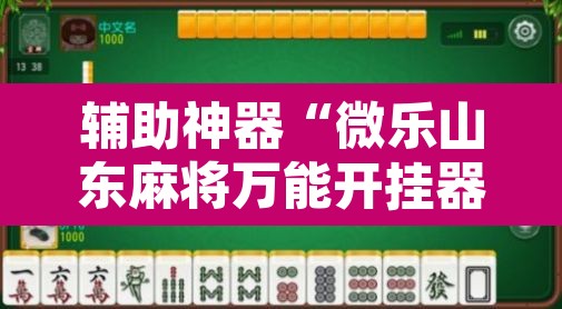 辅助神器“微乐山东麻将万能开挂器”其实确实有挂