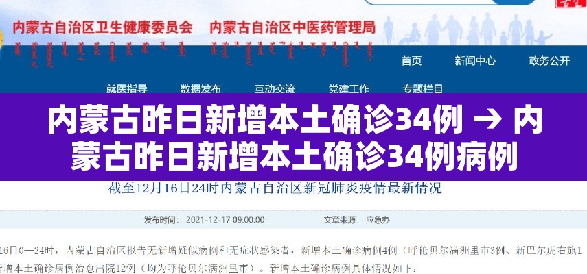 内蒙古昨日新增本土确诊34例 → 内蒙古昨日新增本土确诊34例病例