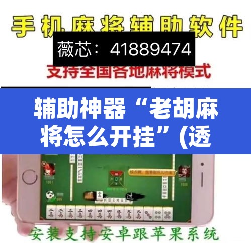 辅助神器“老胡麻将怎么开挂”(透视)其实确实有挂