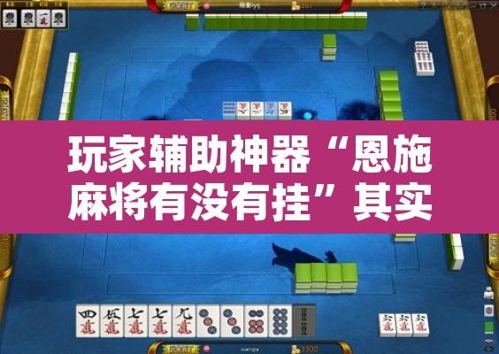 玩家辅助神器“恩施麻将有没有挂”其实确实有挂