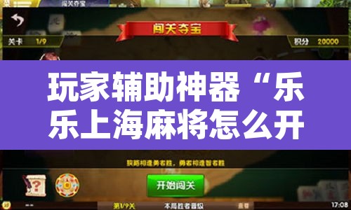 玩家辅助神器“乐乐上海麻将怎么开挂详细开挂教程	”附辅助神器开挂脚本详细步骤