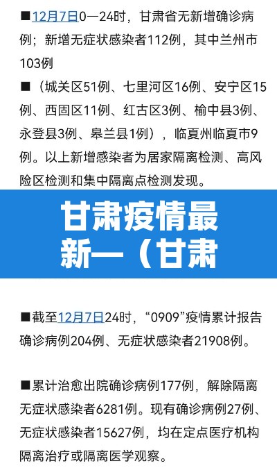 甘肃疫情最新—（甘肃疫情最新2025）