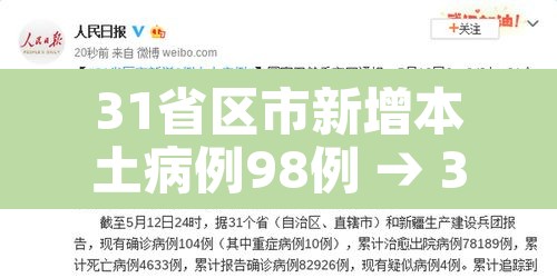 31省区市新增本土病例98例 → 31省区市新增本土病例71例