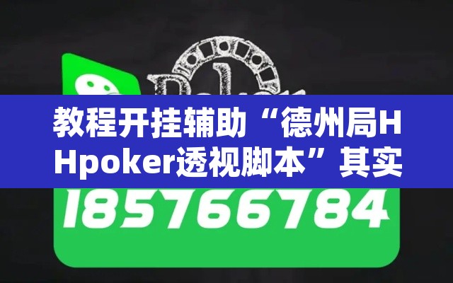 教程开挂辅助“德州局HHpoker透视脚本”其实确实有挂