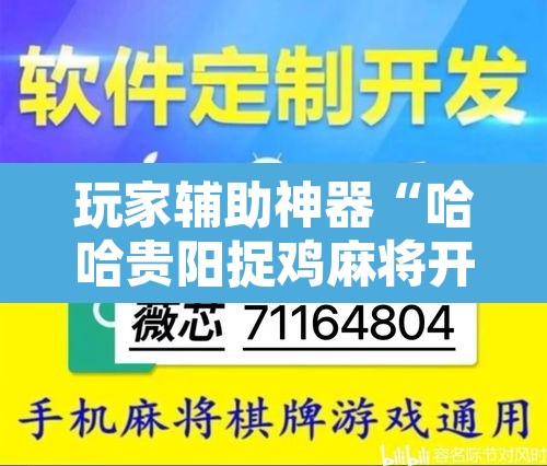玩家辅助神器“哈哈贵阳捉鸡麻将开挂”附辅助神器开挂脚本详细步骤