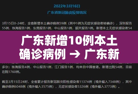 广东新增10例本土确诊病例 → 广东新增5例本土确诊病例详情公布
