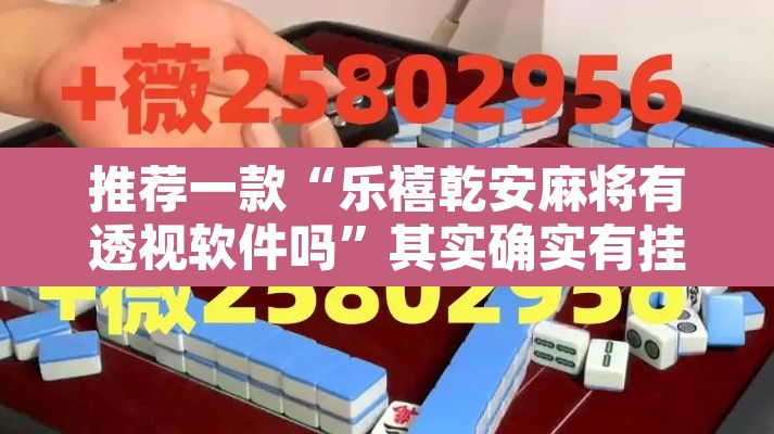 推荐一款“乐禧乾安麻将有透视软件吗”其实确实有挂