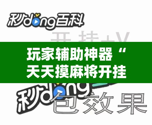 玩家辅助神器“天天摸麻将开挂器”(透视)其实确实有挂