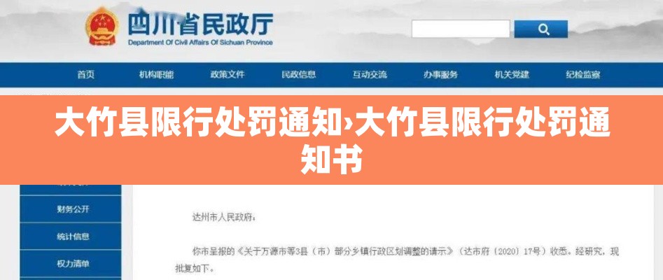 大竹县限行处罚通知›大竹县限行处罚通知书