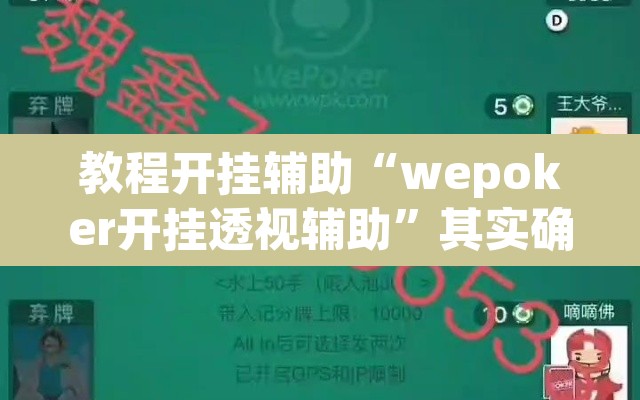 教程开挂辅助“wepoker开挂透视辅助”其实确实有挂