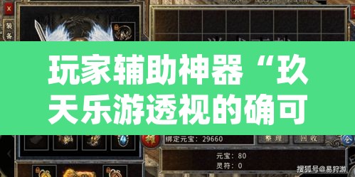玩家辅助神器“玖天乐游透视的确可以	”(透视)其实确实有挂