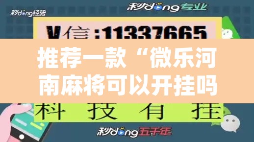 推荐一款“微乐河南麻将可以开挂吗”(透视挂)辅助透视教程