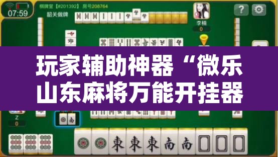 玩家辅助神器“微乐山东麻将万能开挂器通用版”其实确实有挂