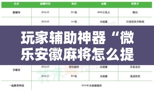 玩家辅助神器“微乐安徽麻将怎么提高胜率”开挂辅助脚本+详细开挂安装教程