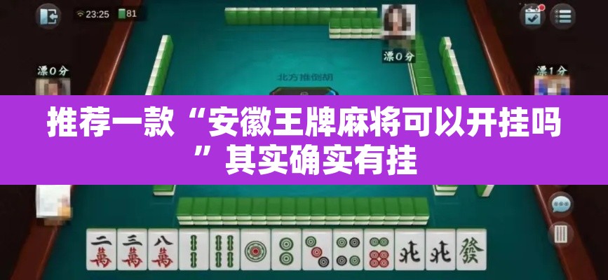 推荐一款“安徽王牌麻将可以开挂吗”其实确实有挂
