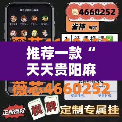 推荐一款“天天贵阳麻将开挂辅助神器”其实确实有挂