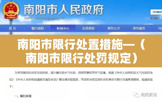 南阳市限行处置措施—（南阳市限行处罚规定）