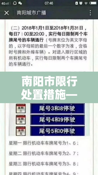 南阳市限行处置措施—（南阳市限行处罚规定）