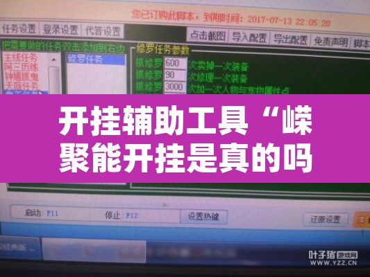 开挂辅助工具“嵘聚能开挂是真的吗”开挂辅助脚本+详细开挂安装教程