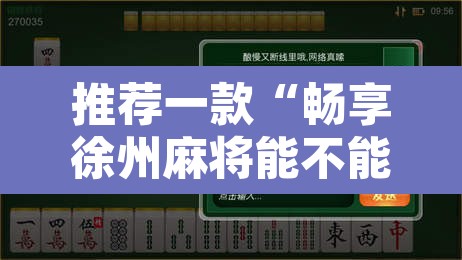 推荐一款“畅享徐州麻将能不能开挂	”附辅助神器开挂脚本详细步骤