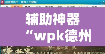 辅助神器“wpk德州作弊辅助挂”开挂辅助脚本+详细开挂安装教程
