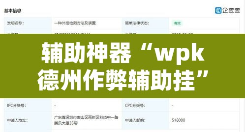 辅助神器“wpk德州作弊辅助挂”开挂辅助脚本+详细开挂安装教程