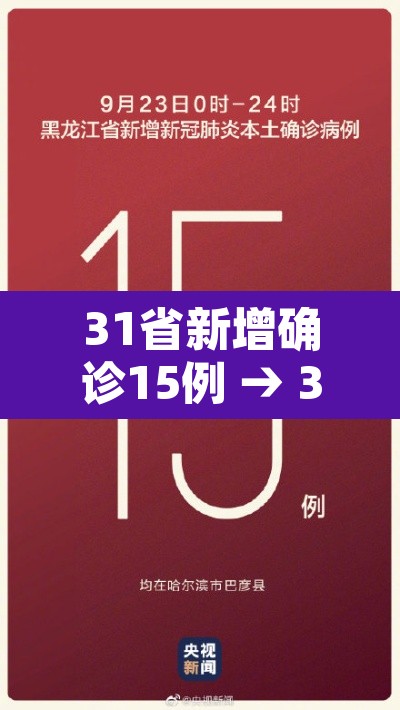 31省新增确诊15例 → 31省新增确诊18例6
