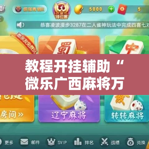 教程开挂辅助“微乐广西麻将万能开挂器通用版”(透视挂)辅助透视教程