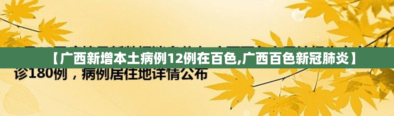 【广西新增本土病例12例在百色,广西百色新冠肺炎】