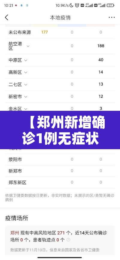 【郑州新增确诊1例无症状转确诊40例·郑州新增1例无症状轨迹】