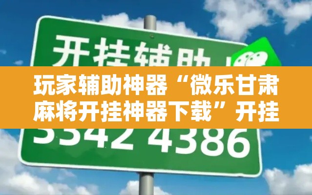 玩家辅助神器“微乐甘肃麻将开挂神器下载”开挂辅助脚本+详细开挂安装教程