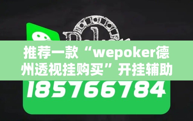 推荐一款“wepoker德州透视挂购买”开挂辅助脚本+详细开挂安装教程