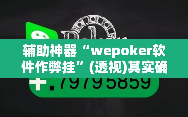 辅助神器“wepoker软件作弊挂”(透视)其实确实有挂