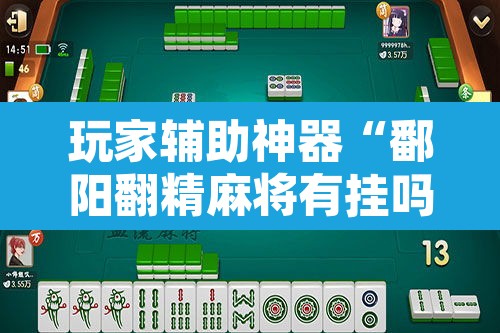 玩家辅助神器“鄱阳翻精麻将有挂吗”其实确实有挂